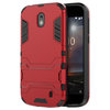 Slim Armour Tough Shockproof Case & Stand for Nokia 1 - Red